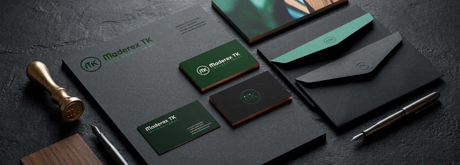 Maderex TK stationery and brand application